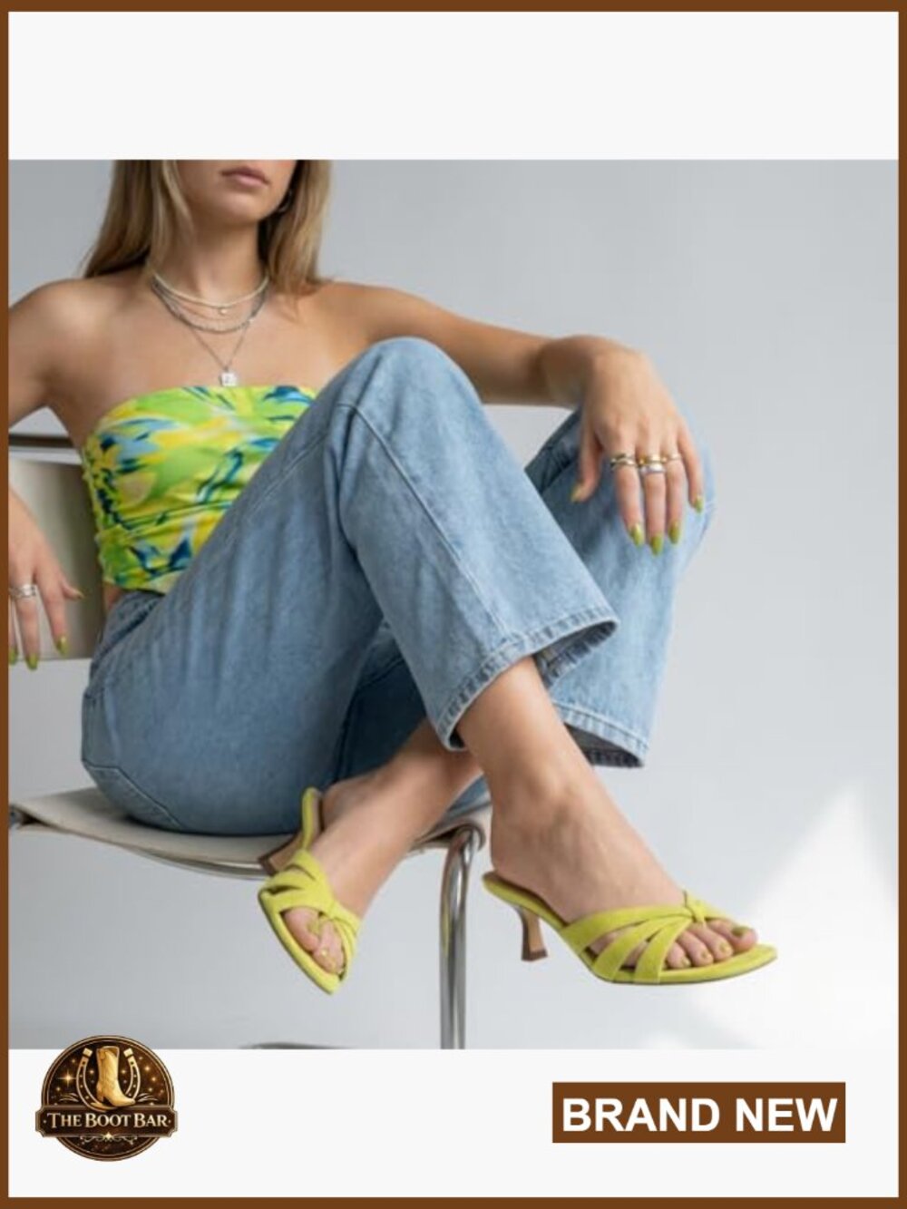 Strappy Kitten Heel Sandals with Memory Foam Cushioned Footbed - Picture 5 of 7